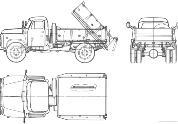 Грузовик GAZ-3504 - чертежи, габариты, рисунки