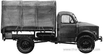 Грузовик GAZ-51 - чертежи, габариты, рисунки