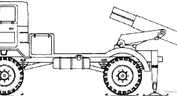 Грузовик GAZ-66 BM-21 Grad - чертежи, габариты, рисунки