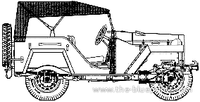 Truck GAZ-67B - drawings, dimensions, figures
