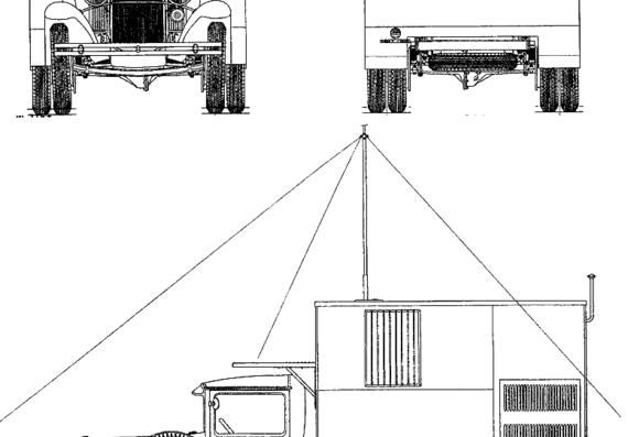 GAZ-AAA RSB-F truck - drawings, dimensions, figures