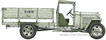 Грузовик GAZ-MM 1.5t (1941) - чертежи, габариты, рисунки