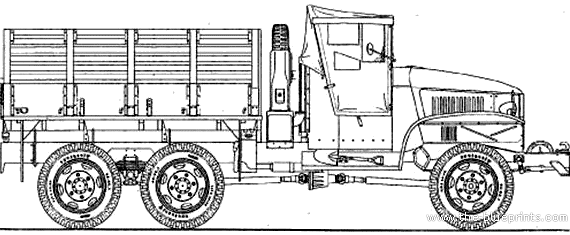 Truck GMC CCKW-352 - drawings, dimensions, figures