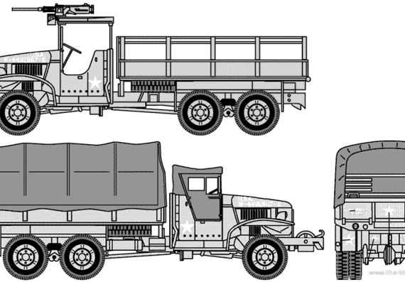 Truck GMC CCKW 353 - drawings, dimensions, figures