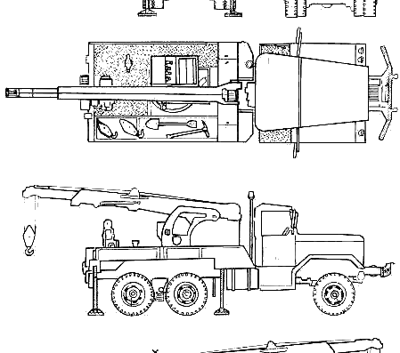 Грузовик GMC M-62 Wrecker - чертежи, габариты, рисунки