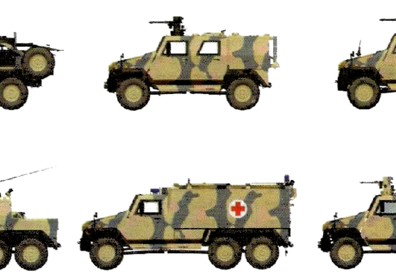 Truck General Dynamics European Land Systems-Mowag Eagle - drawings, dimensions, pictures