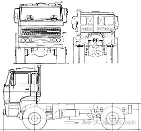 Ginaf F240 DHT 4x4 truck - drawings, dimensions, figures