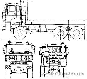 Ginaf F380 DKT 6x6 truck - drawings, dimensions, figures