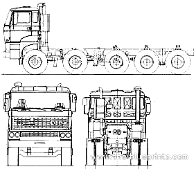 Ginaf F530 DKX 10x4 truck - drawings, dimensions, figures