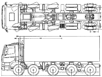 Ginaf X 5350 TS 10x6 truck - drawings, dimensions, figures