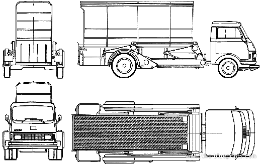 Hanomag-Henschel Niederflurhubwagen truck (1970) - drawings, dimensions, pictures