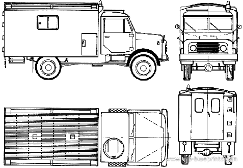 Грузовик Hanomag AL28 (1969) - чертежи, габариты, рисунки