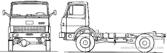 Hanomag Henschel F130 AK truck - drawings, dimensions, figures