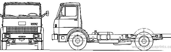 Hanomag Henschel F130 L truck - drawings, dimensions, figures