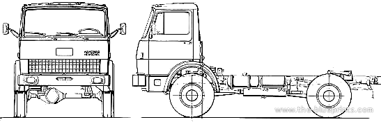 Hanomag Henschel F150 AK-II truck - drawings, dimensions, figures