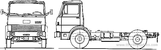 Hanomag Henschel F150 K-II truck - drawings, dimensions, figures