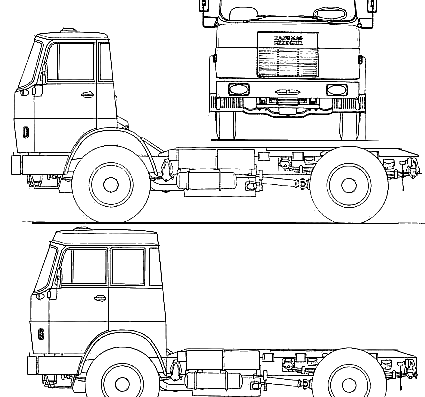 Hanomag Henschel F191 S truck - drawings, dimensions, figures