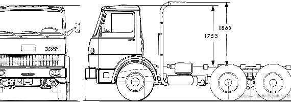 Hanomag Henschel F261 BM truck - drawings, dimensions, figures