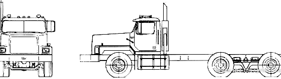 Hendrickson VT-100 Concrete Mixer truck - drawings, dimensions, pictures