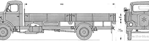 Henschel HS12 HL truck - drawings, dimensions, figures