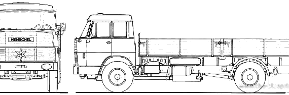 Henschel HS15 TL Double Cab truck - drawings, dimensions, pictures
