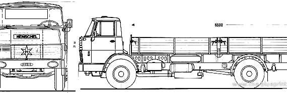 Henschel HS19 TL truck - drawings, dimensions, figures