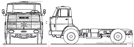 Henschel HS19 TS truck - drawings, dimensions, figures