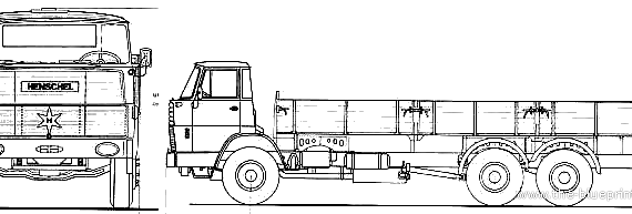 Henschel HS22 TL truck - drawings, dimensions, figures
