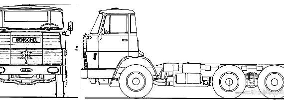 Henschel HS22 TLN truck - drawings, dimensions, figures