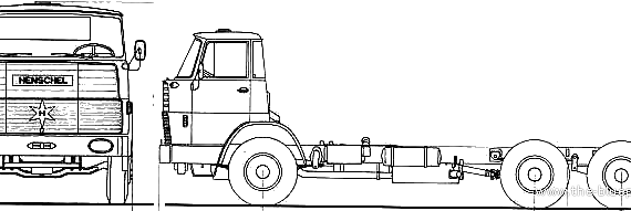 Henschel HS22 TS truck - drawings, dimensions, figures