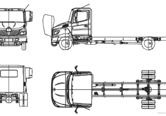 Hino 145 truck - drawings, dimensions, pictures