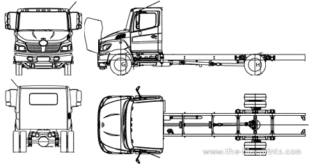 Hino 165 truck - drawings, dimensions, pictures