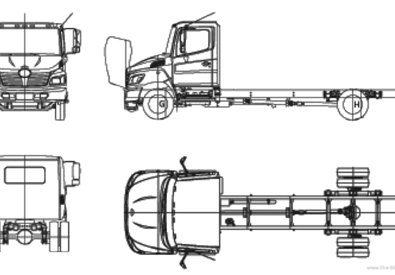 Hino 185 truck - drawings, dimensions, pictures