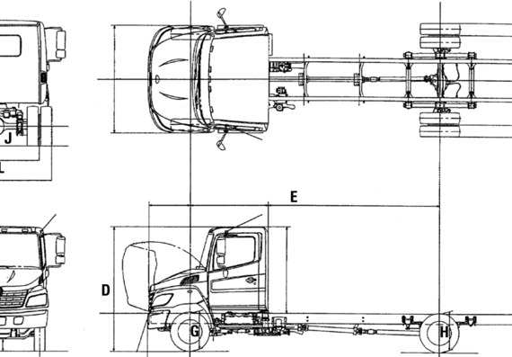 Hino 185 truck (2009) - drawings, dimensions, pictures
