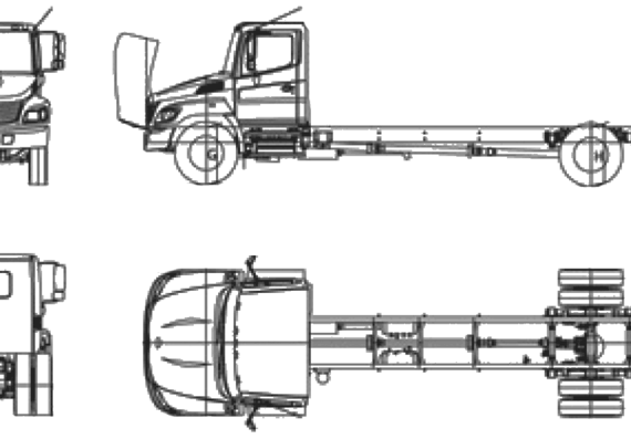 Hino 238LP truck - drawings, dimensions, figures