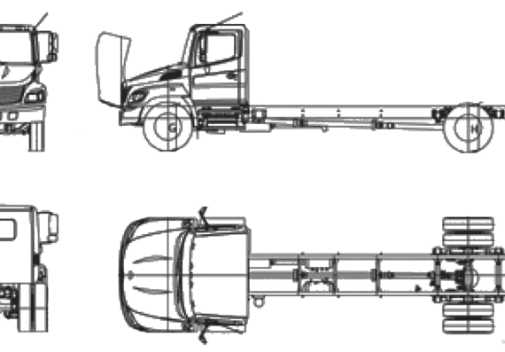 Hino 258 truck - drawings, dimensions, figures