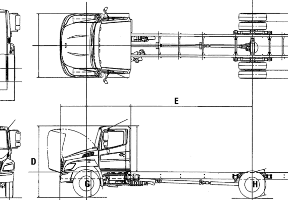 Hino 258 ALP truck (2009) - drawings, dimensions, pictures