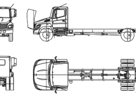 Hino 268 truck - drawings, dimensions, figures