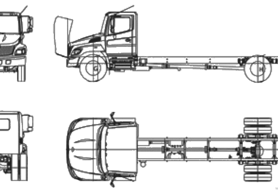 Hino 338 truck - drawings, dimensions, figures