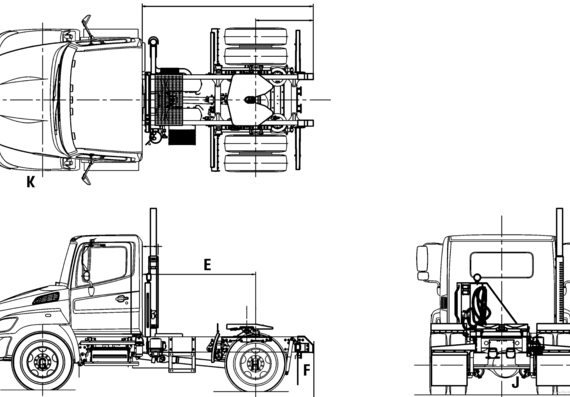 Hino 338CT truck (2009) - drawings, dimensions, pictures