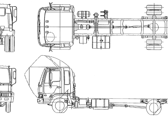 Hino FD2320 LP truck - drawings, dimensions, figures