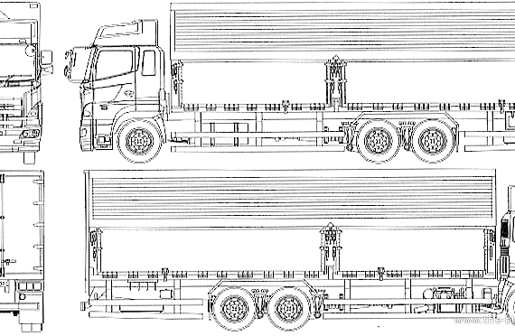 Грузовик Hino Profear 11-ton Truck (2004) - чертежи, габариты, рисунки