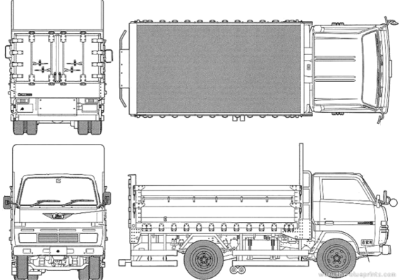 Hino Ranger truck - drawings, dimensions, pictures