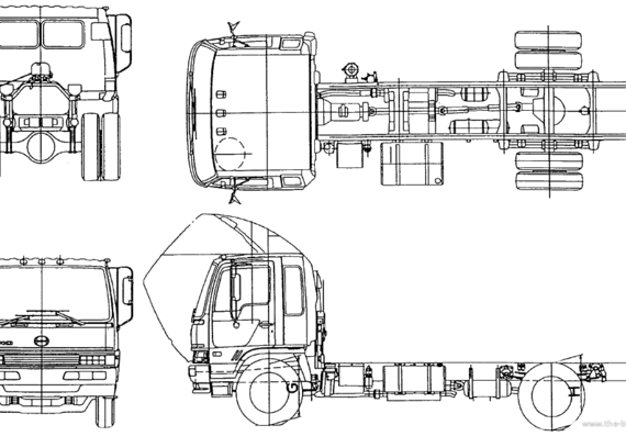 Hino SG3325 truck - drawings, dimensions, figures