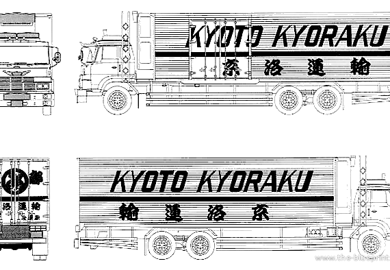 Грузовик Hino Truck - чертежи, габариты, рисунки