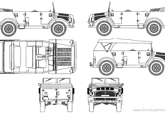 Грузовик Horch 108 Type 40 - чертежи, габариты, рисунки