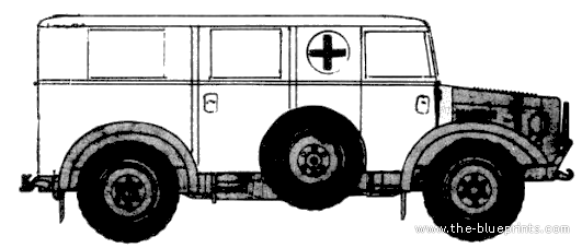 Truck Horch Kfz.31 Sanitatswagen - drawings, dimensions, pictures