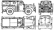 Грузовик Humber PIG HV1600 APC - чертежи, габариты, рисунки