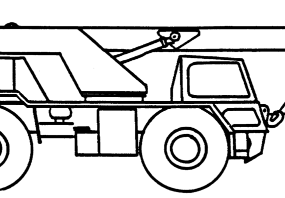 Грузовик Hydra-Husky 6-8 TC Mobile Crane - чертежи, габариты, рисунки