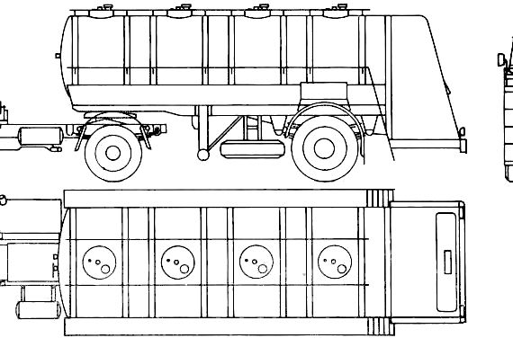 Грузовик IFA W50 Tanker (1973) - чертежи, габариты, рисунки